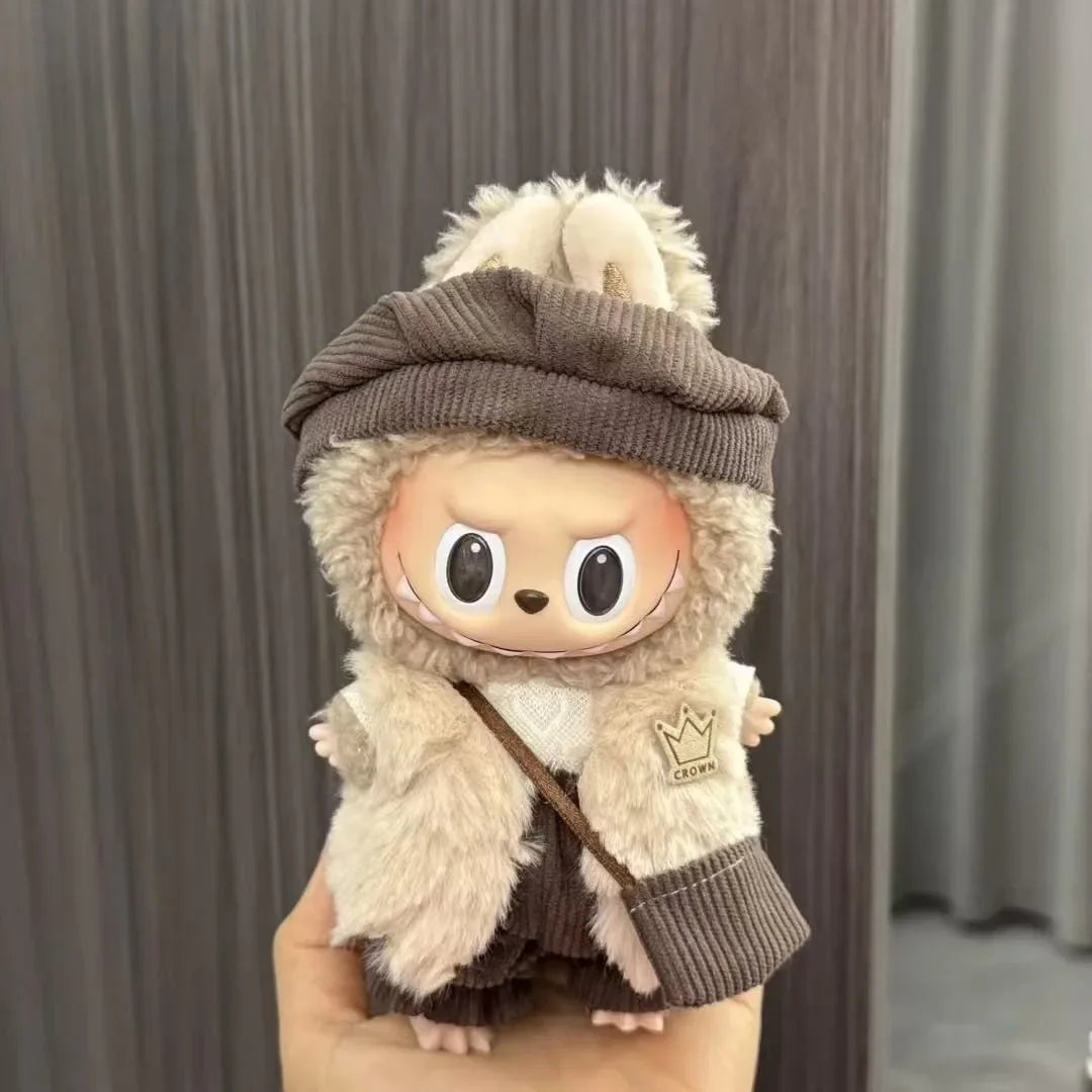 17cm Labubu V2 V1 Trendy Clothes Outfit Accessories Idol Doll Clothing for Kid Gift Labubu Ropa