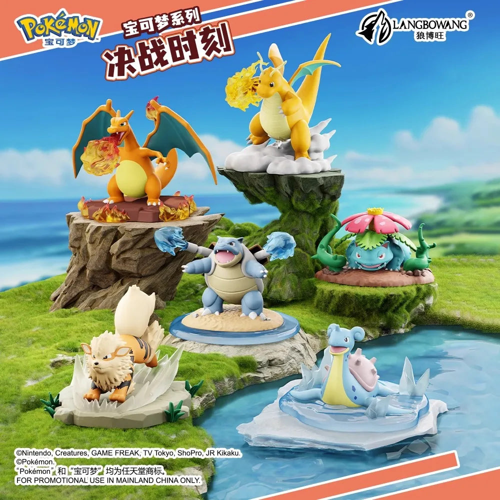 Pokemon Pikachu Psyduck Slowpoke Meowth Series Natural Wilderness Fun Action Figure Model For Birthday Toys Gift