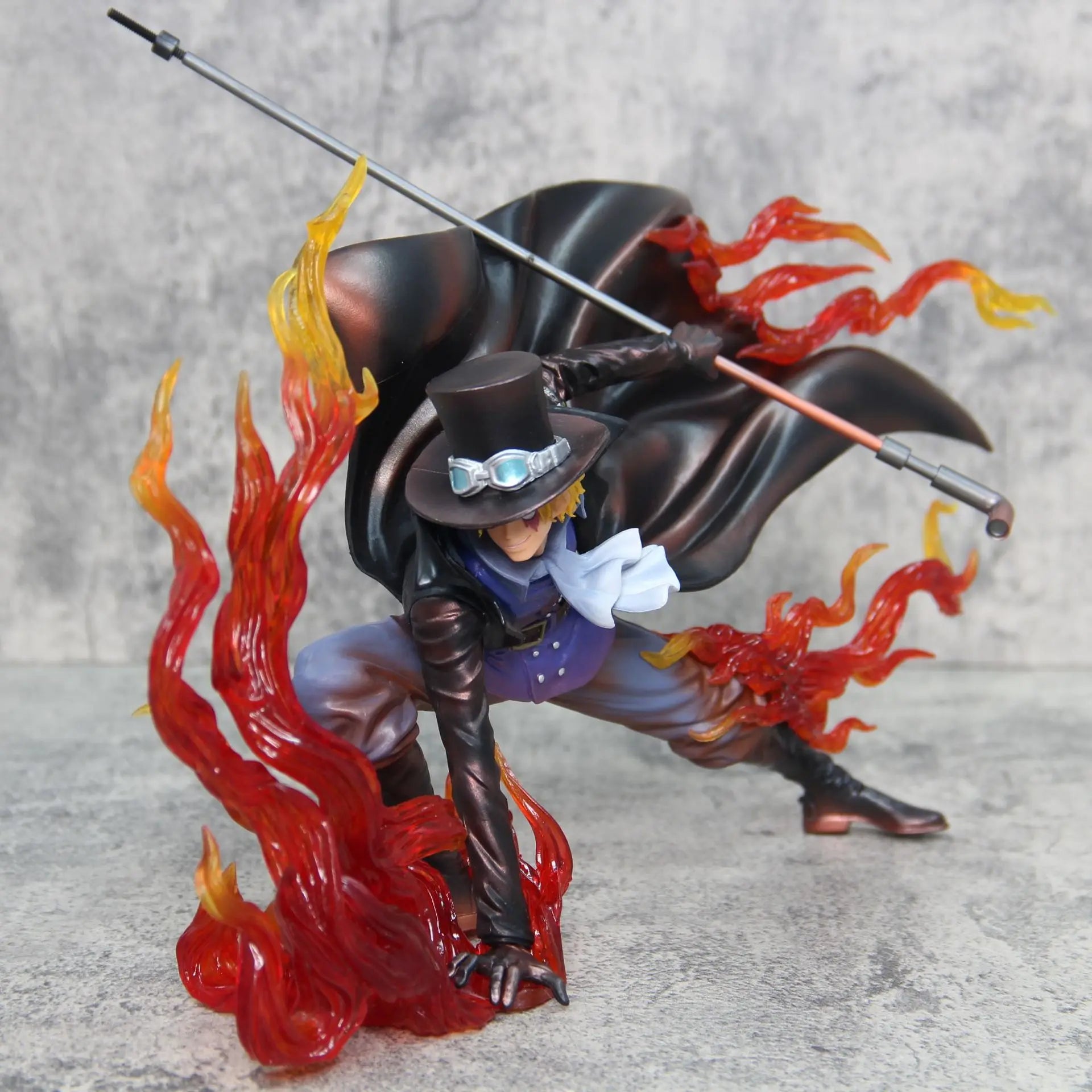 22cm Anime One Piece Sabo Figure IU Fire Fist Sabo Figures Revolutionary Army Figure Model Pvc Statue Doll Statue Toys Gift