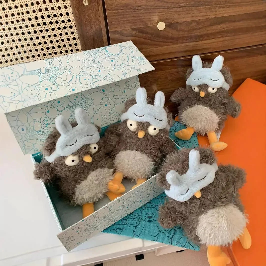 Jellycat With Tags Blindfolded Owl Sleeping Companion Soothing Cute Doll Plush Toy Holiday Gift Stuffed Cute Room Decoration