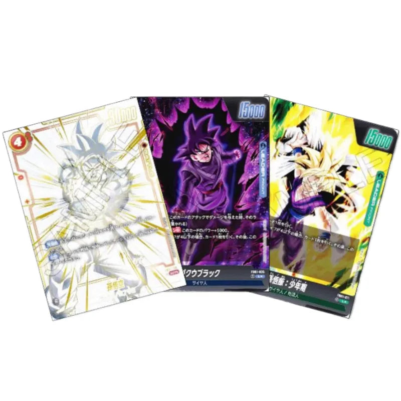 Bandai Dragon Ball Anime TCG Card FB01 FB02 FB03 Series Son Goku Super Saiyan Super Blue Card Toy Gift Game Collection Card