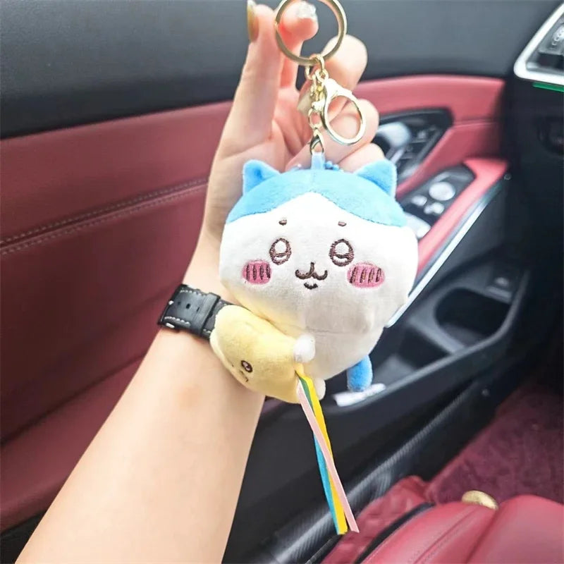 Chiikawa Plush Doll Pendant Star Hugging Series Hachiware USAGI Cute Cartoon Keychain Hanging Keychain Plush Doll Accessories