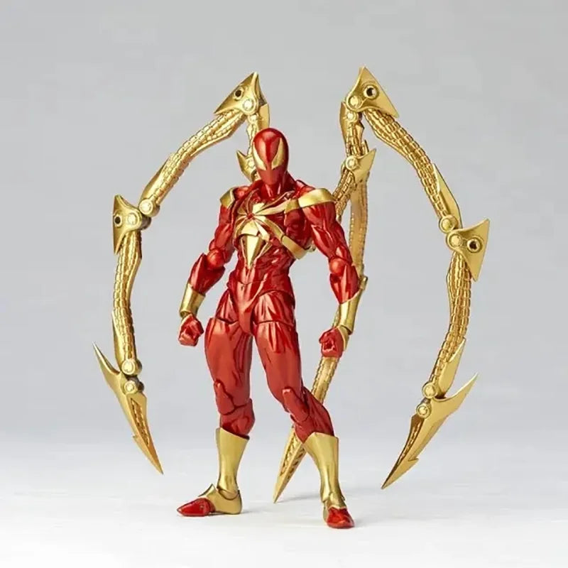 New Amazing Yamaguchi Animation Kaiyodo Iron Spiderman Ation Figure Collection Model Toy Birthday Gift