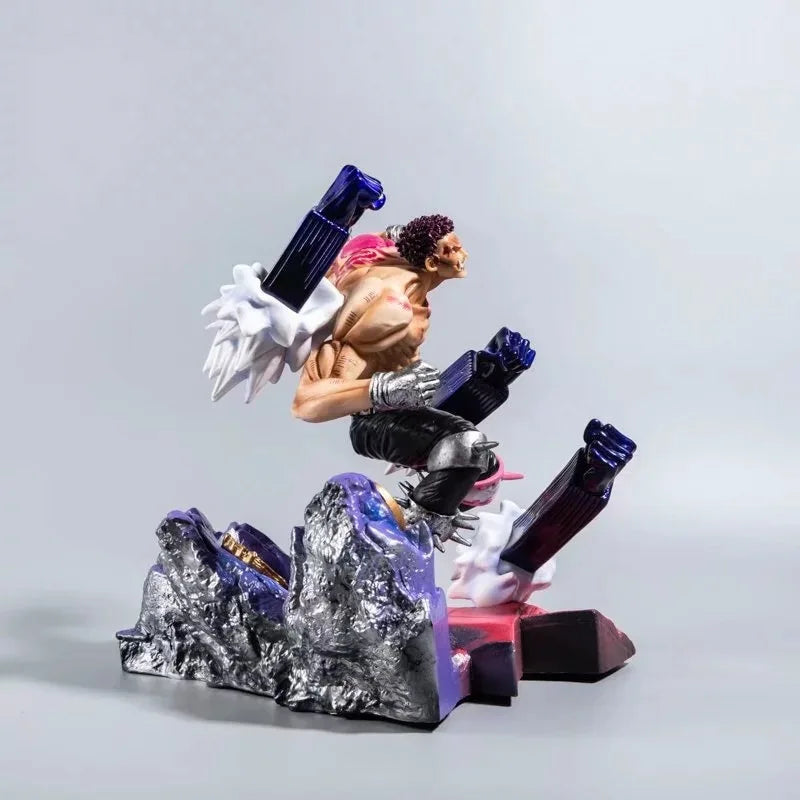 Anime One Piece Charlotte Katakuri VS Gear Fourth Luffy Battle Ver. GK PVC Action Figure Statue Collection Model Toys Doll Gifts