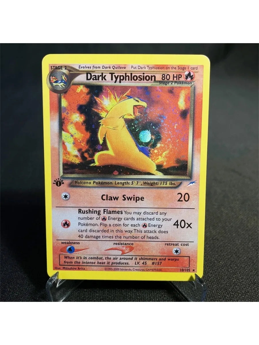 Pokémon Cards Foil Flash Card Neo Destiny Series Celebi Dark Donphan Light Flareon Collection Cards Model Toy Gifts Proxy Card