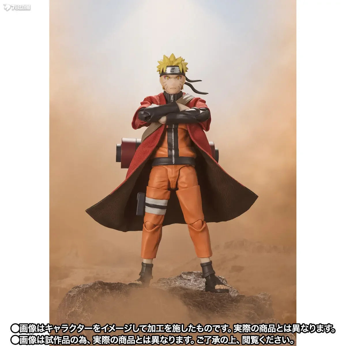 SHF NARUTO UZUMAKI SAGE MODE Anime full Action Figure Finished Model Kit box Toy Gift for kids