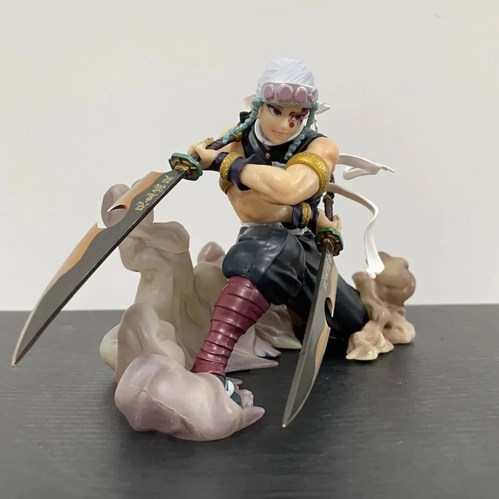 Demon Slayer Anime Uzui Tengen 15cm Action Figure Toy Collectible Model for Children Gift Action Figuine