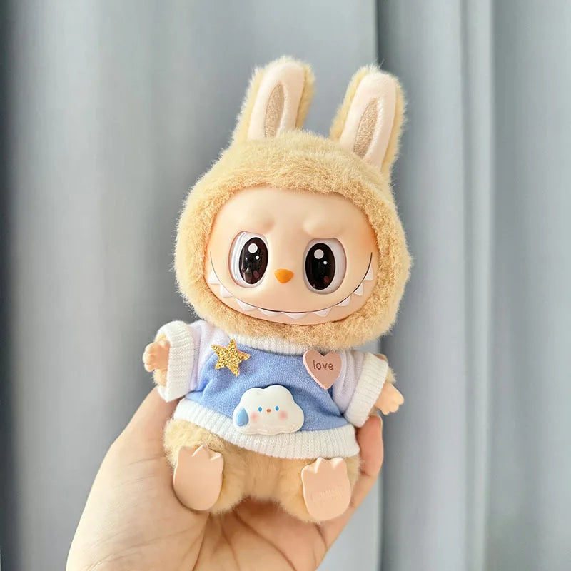 17cm Mini Plush Doll'S Clothes Outfit Accessories For Korea Kpop Exo Labubu I II Idol Dolls Sitting Party Series Clothing Gift