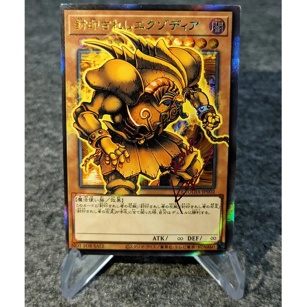Diy Yu Gi Oh! Exodia Game Card Collection Signature Card Refractive Color Flash Bronzing Uv Child Gifts 59*86Mm Anime