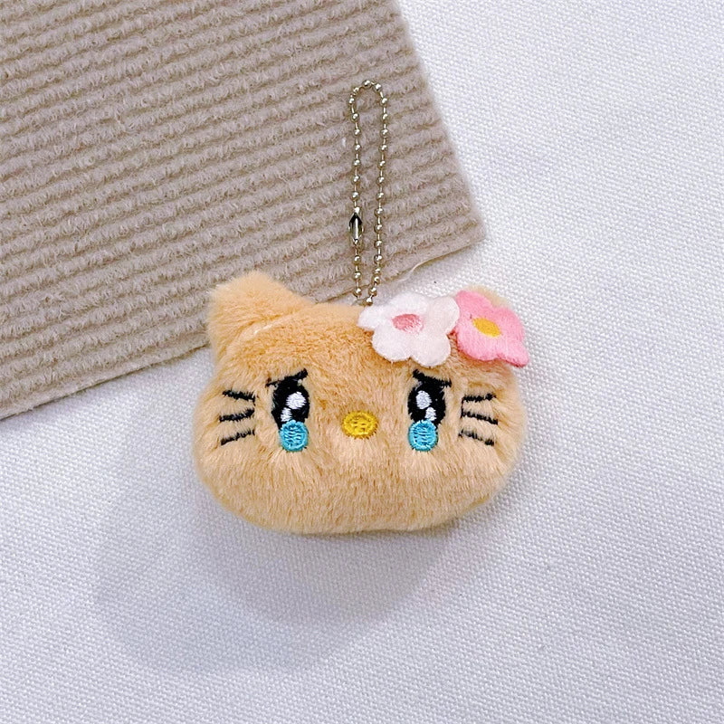 Kawaii Cute Cartoon Sanrio Hellokitty Plush Doll Anime Keychain For Women Girls Bag Decoration Accessories Pendant Keyring