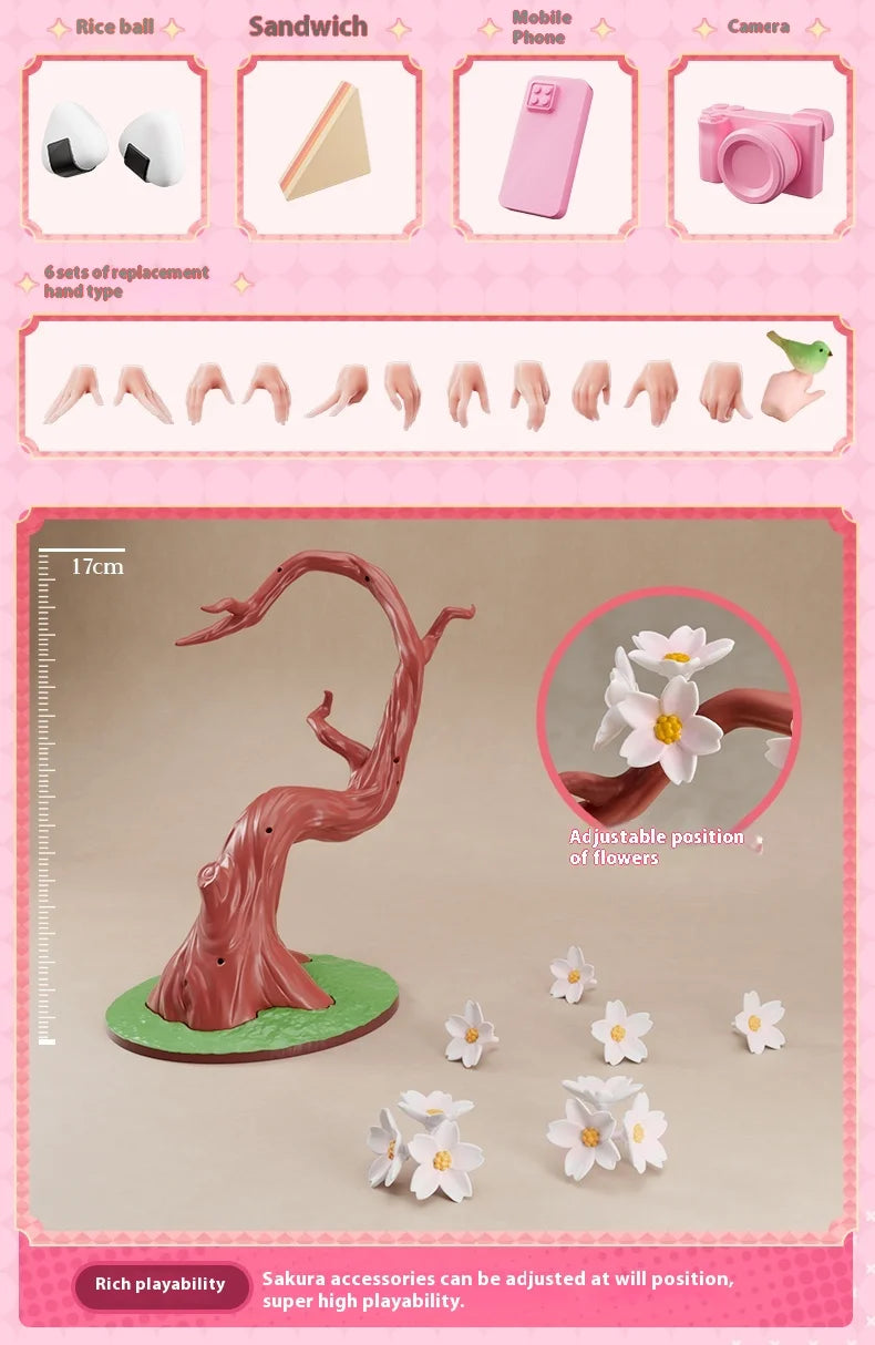 Blokees Blockman Cherry Blossom Future Hatsune Miku Miracle Version Sakura Future Doll Model Birthday Gift