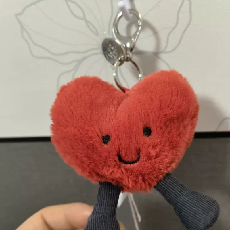 2024 New 16cm Jelly Cat Fun Red Love Pendant Keychain Bag Pendant Accessories Doll Pendant Valentine'S Lovers Day Gifts