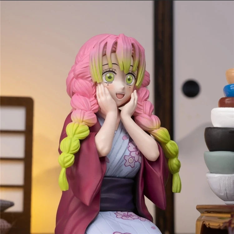 Sega Original Demon Slayer Kanroji Mitsuri Premium Chokonose Figure Katanakaji No Sato Hen Kawaii Anime Model Toy Gift