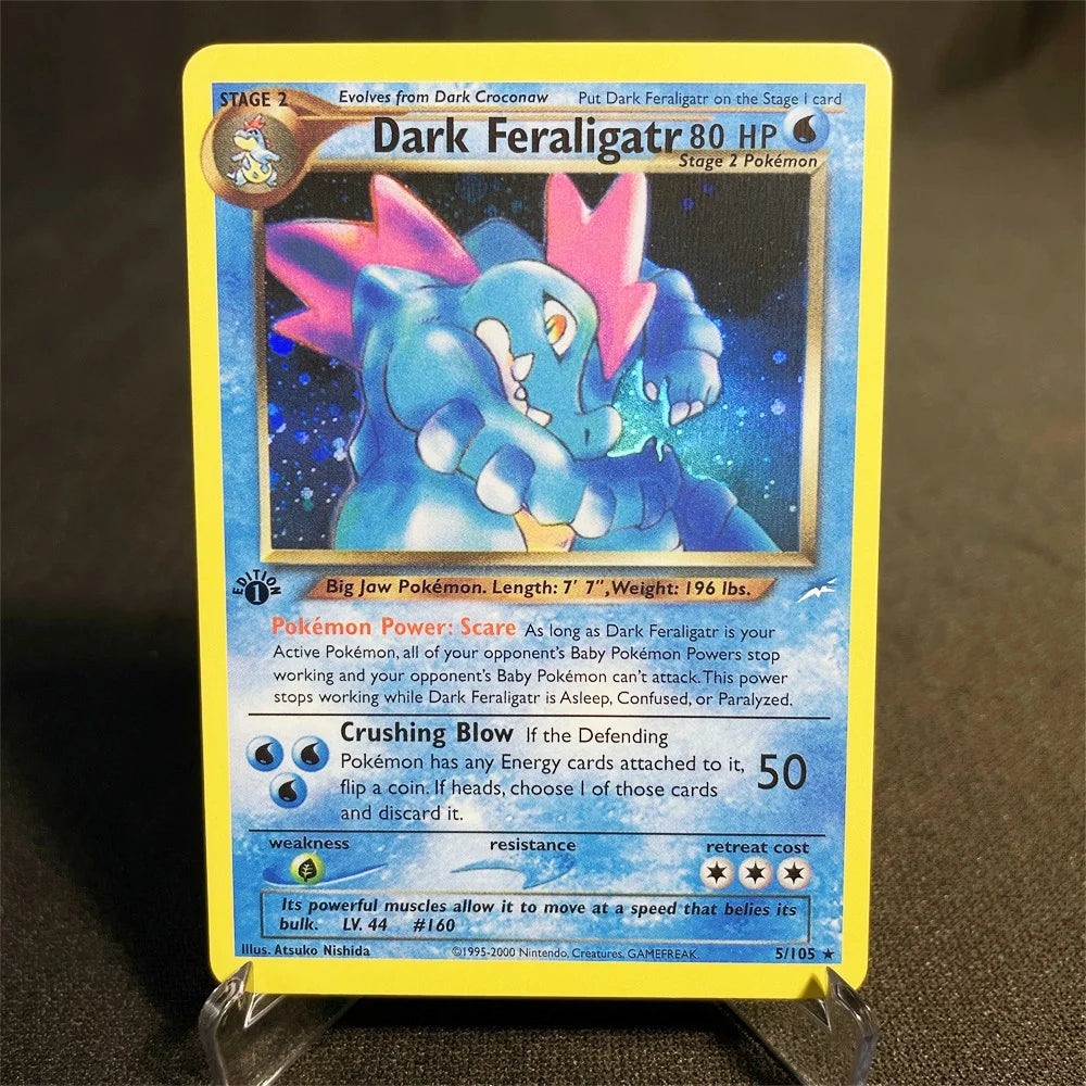 Pokémon Cards Foil Flash Card Neo Destiny Series Celebi Dark Donphan Light Flareon Collection Cards Model Toy Gifts Proxy Card