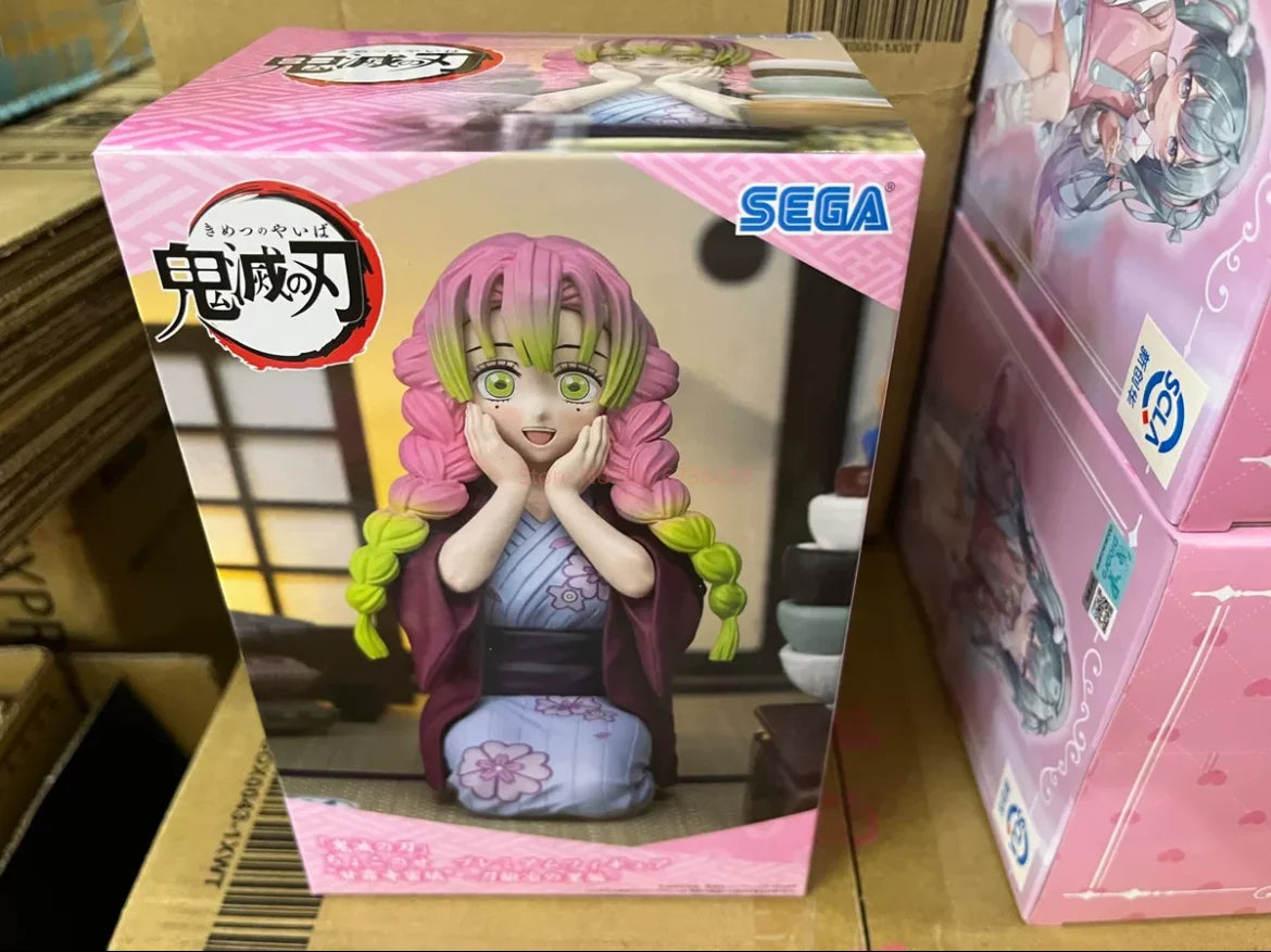 Sega Original Demon Slayer Kanroji Mitsuri Premium Chokonose Figure Katanakaji No Sato Hen Kawaii Anime Model Toy Gift