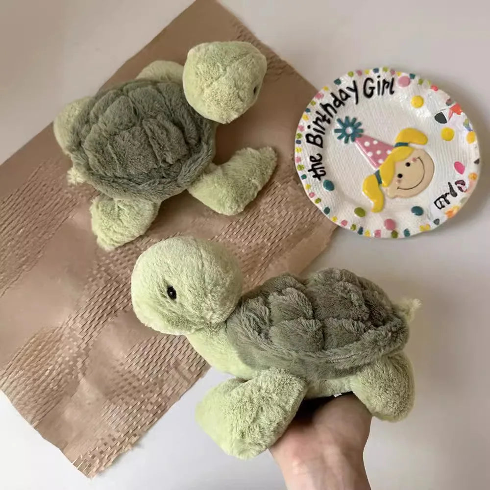 jelly cat 28cm Turtle Plush Doll Creative Companion Plush Toy Doll Simulation Turtle Pet Toy Children'S Holiday Gift