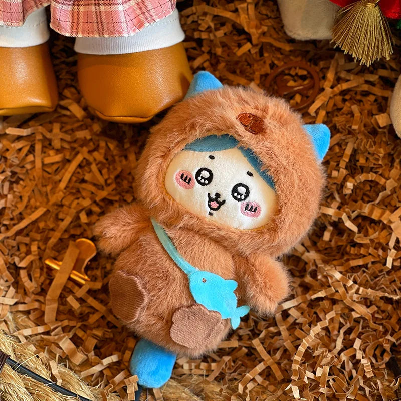 13cm Kawaii Chiikawa Hachiware Usagi Cute Plush Backpack Pendant Keychain Doll Toys Children's Gift