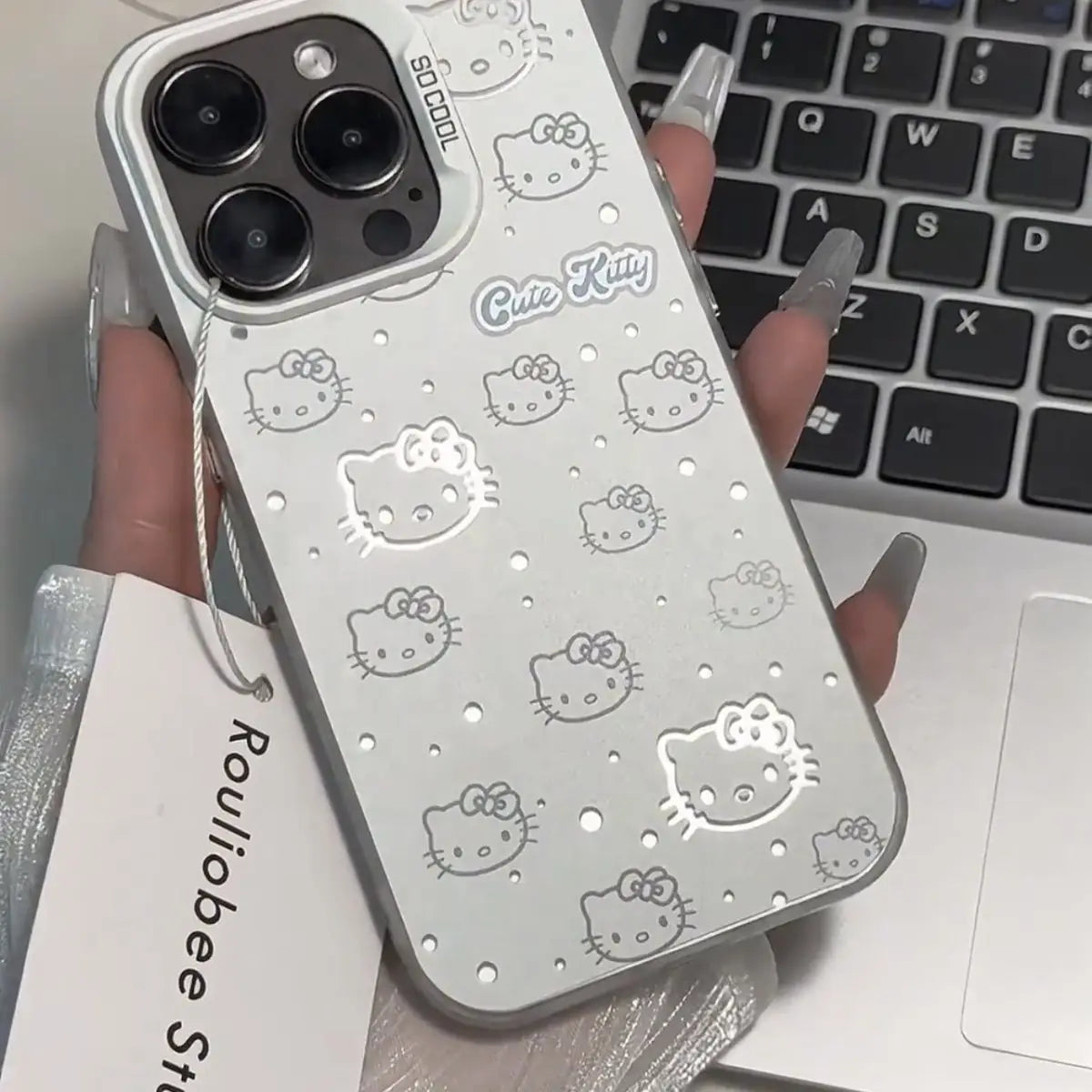 Japanese Korean Ins Style HelloKitty KT Cat Phone Case For iphone 16 15 14 13 PRO MAX 11 12 13 PRO XR 8 PLUS Cat Anti Drop Shell