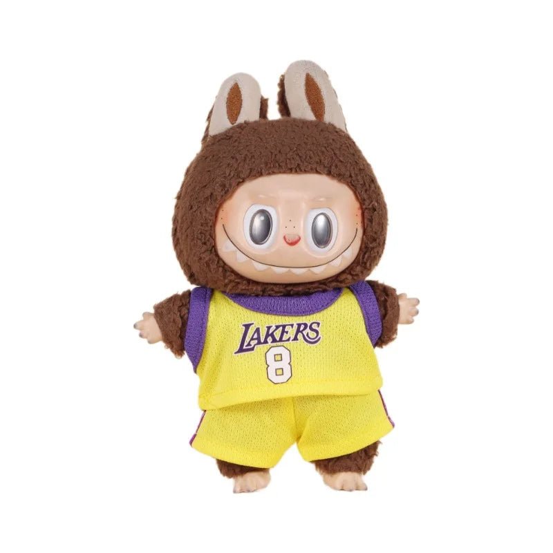 Clothes 17cm First Second Generation Labubu Basketball Clothes Cute Doll Decoration Handmade Doll Clothes