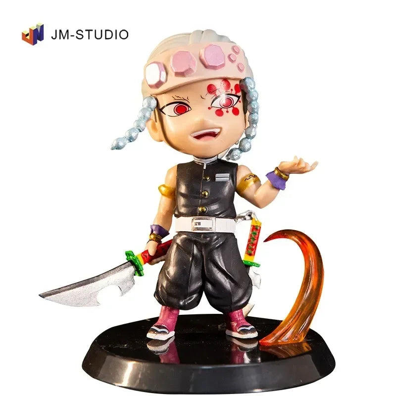 Demon Slayer Figure Kamado Tanjirou Tomioka Giyuu Kanroji Mitsuri Action Figure Q Version Model Cartoon Desktop Decor Toys Gift