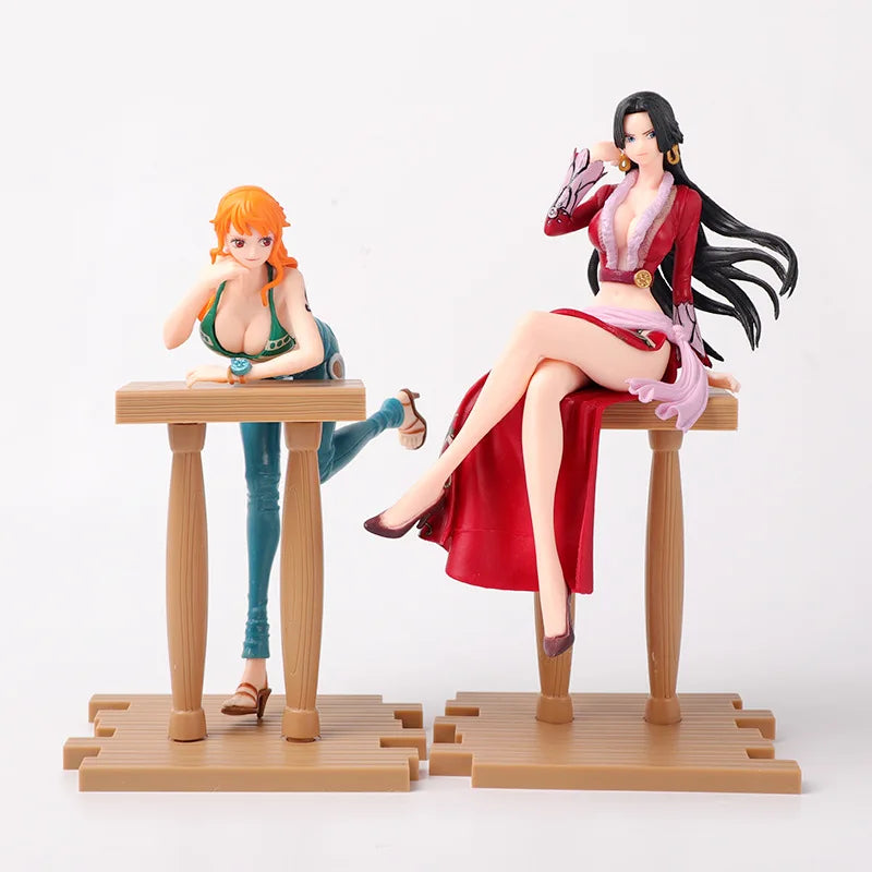 Anime One Piece Nami Nefertari D Vivi Boa Hancock PVC Action Figures Statue Collectible Model Kids Toys Doll Desk Decorations