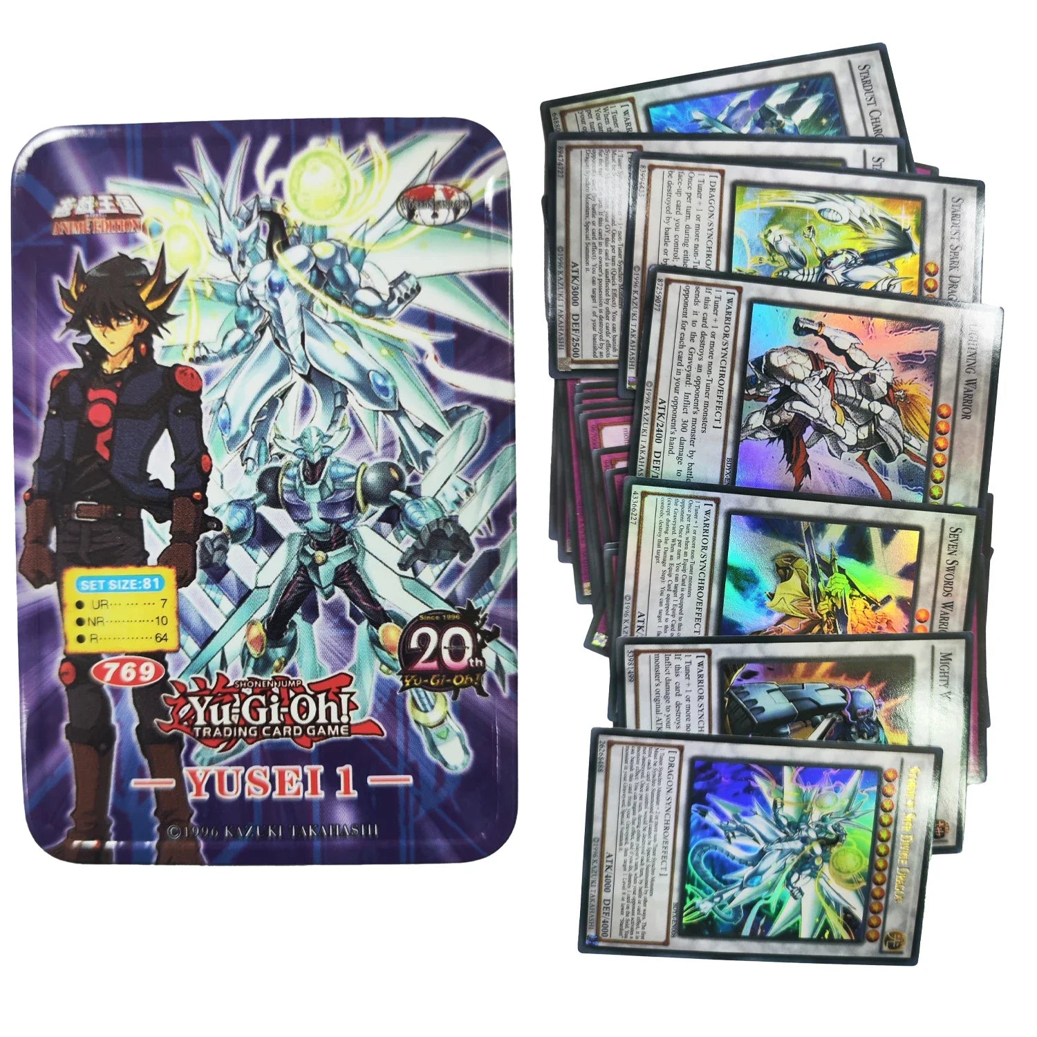 Yu Gi Oh Cards PHARAOH PACK Card English Holographic Golden White Dragon Duel Game Collection Card with Tin Box