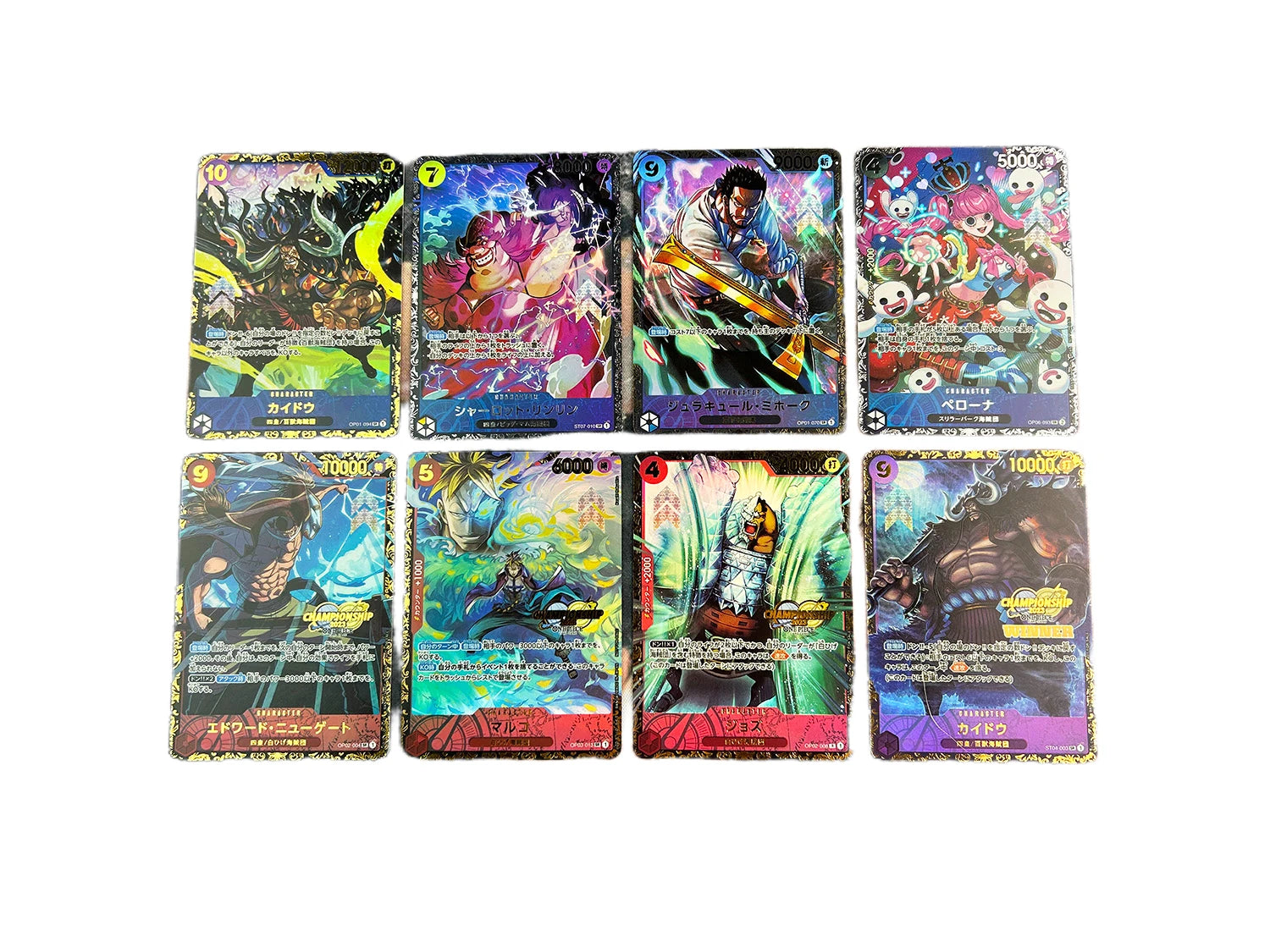 24pcs/set One Piece OPCG Replica Japanese English Version Race Card Luffy Law Mihawk Kaido Kid Zoro Game Anime Collection Cards