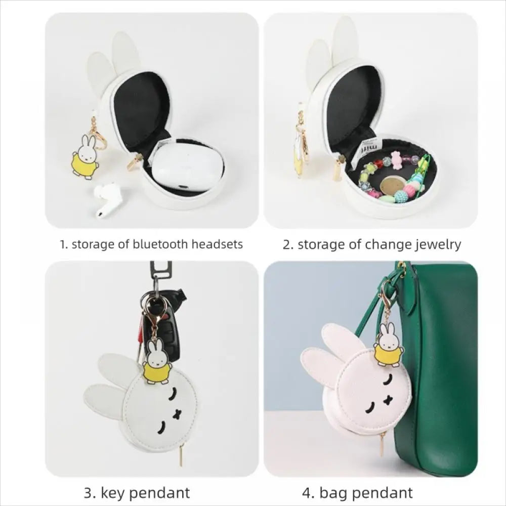 Miffy Rabbit Bag Coin Purse Earphone Bag Pendant Cute Key Kawaii Chain Pendant Gift Girls Boys Baby Trend