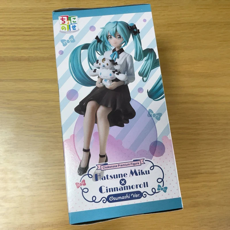 Hatsune Miku×Cinnamoroll Sanrio And Milk PVC 14CM Anime Action Figures Model Collection Toy