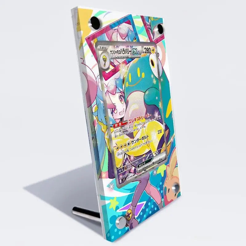 Pokemon Sv9 Iono Reshiram Acrylic Extended Painting Stuck Brick Cartoon Game Collection Card Display Stand Desktop Ornament