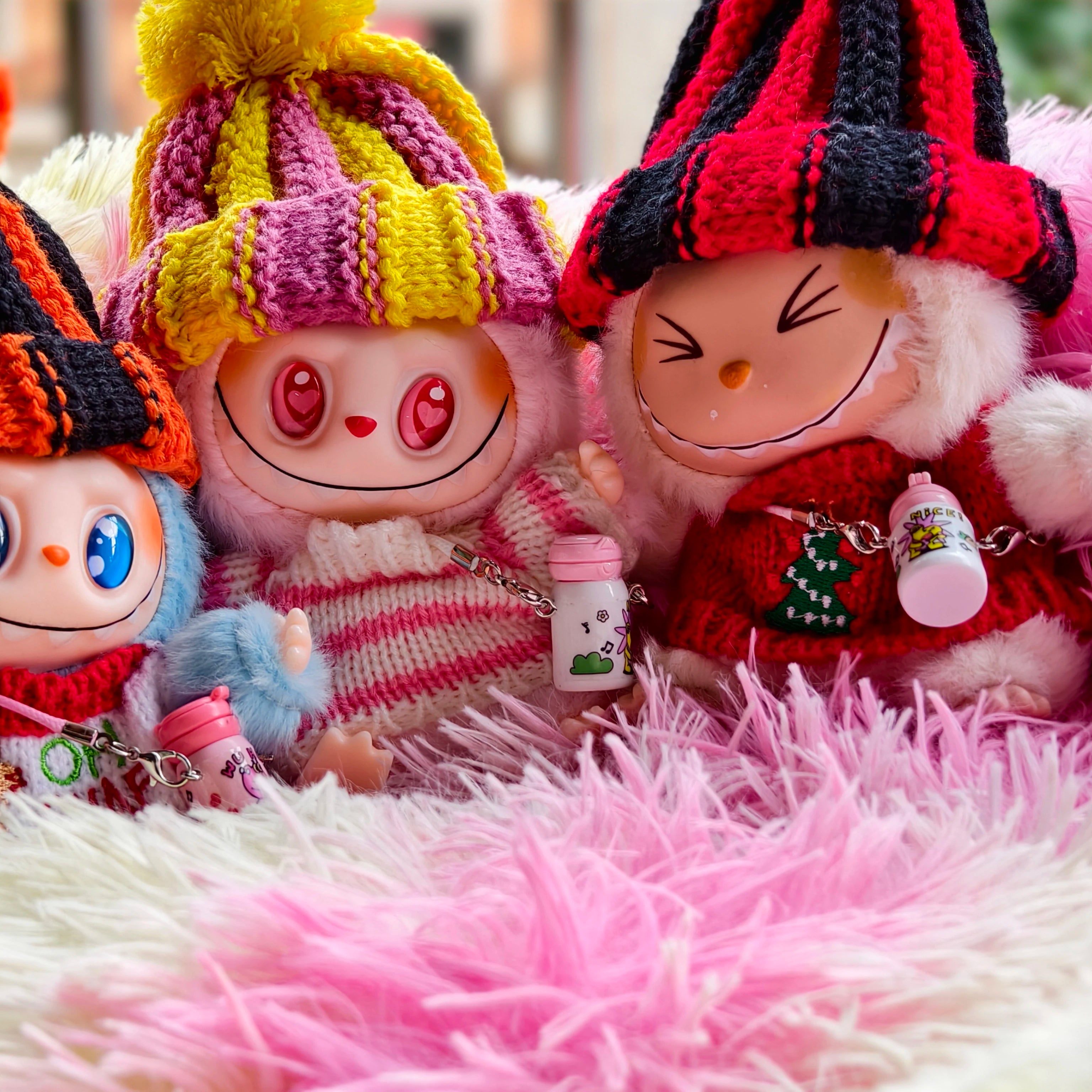 17cm Labubu I II Idol Dolls Scarf Hat Suits Clothing Plush Doll'S Clothes Outfit Accessories For Korea Kpop Exo Sitting Party