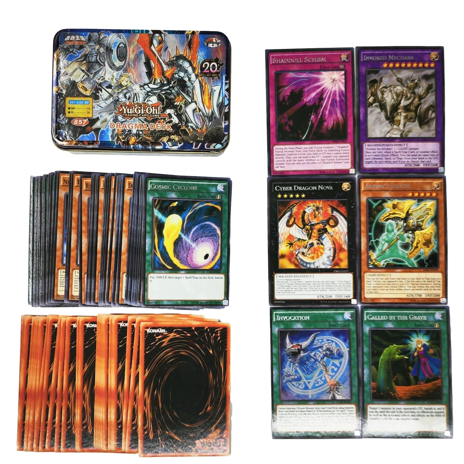 Yu Gi Oh Cards EGYPTIAN GOD PACK Card Deck English TCG Holographic Golden White Dragon Duel Game Collection Card with Tin Box