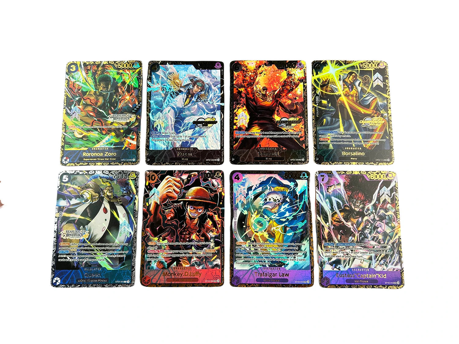 24pcs/set One Piece OPCG Replica Japanese English Version Race Card Luffy Law Mihawk Kaido Kid Zoro Game Anime Collection Cards