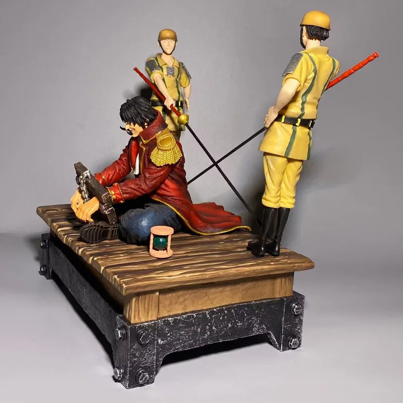 26cm One Piece Gol D Roger Execution Desk Soldier Anime Action Figure Model Gk Statue Collection Desktop Decoration Ornament Toy