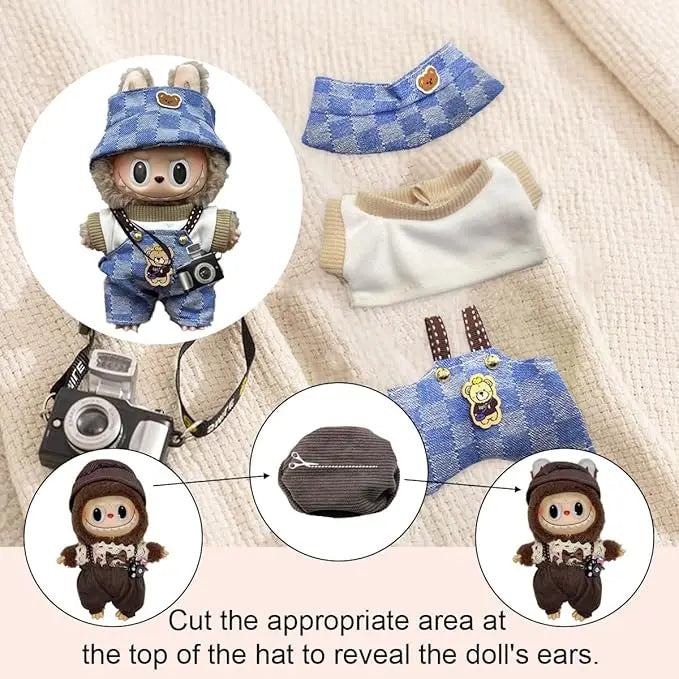 Gxlaihly 17cm Doll Clothes, Labubu Doll Clothes, Costumes for Labubu Dolls, Labubu Outfit, Suitable for 17cm Labubu Dolls (B15 (