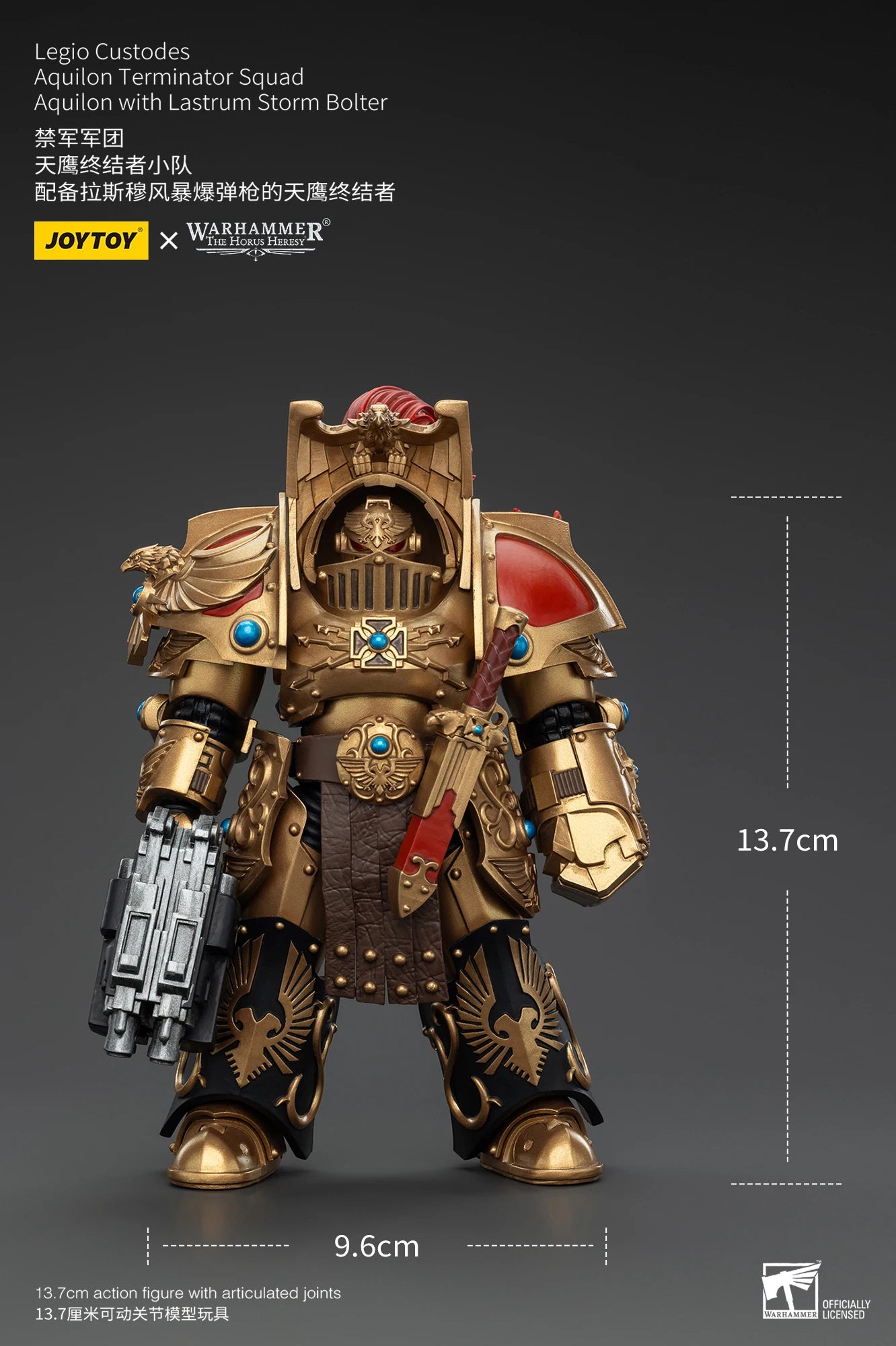 JOYTOY Warhammer 30k 1/18 Action Figures Legio Custodes Aquilon Terminator Squad Toy Collection Figure