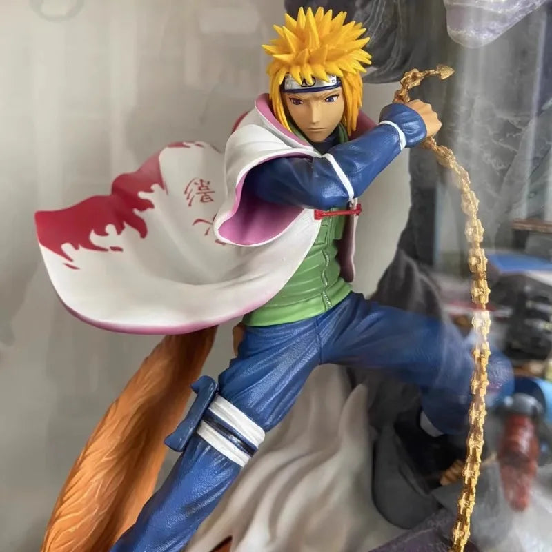 23cm Anime Naruto Figure Namikaze Minato Action Figures Yondaime Hokage GK PVC Model Collection Desk Decor for Gift Toy