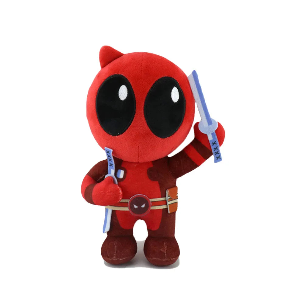 12-22cm Marvel Deadpool Plush Stuffed Toys Cartoon Comics Figures Soft Dolls Pendant Kids Birthday Gifts Kawaii Xmas Decor