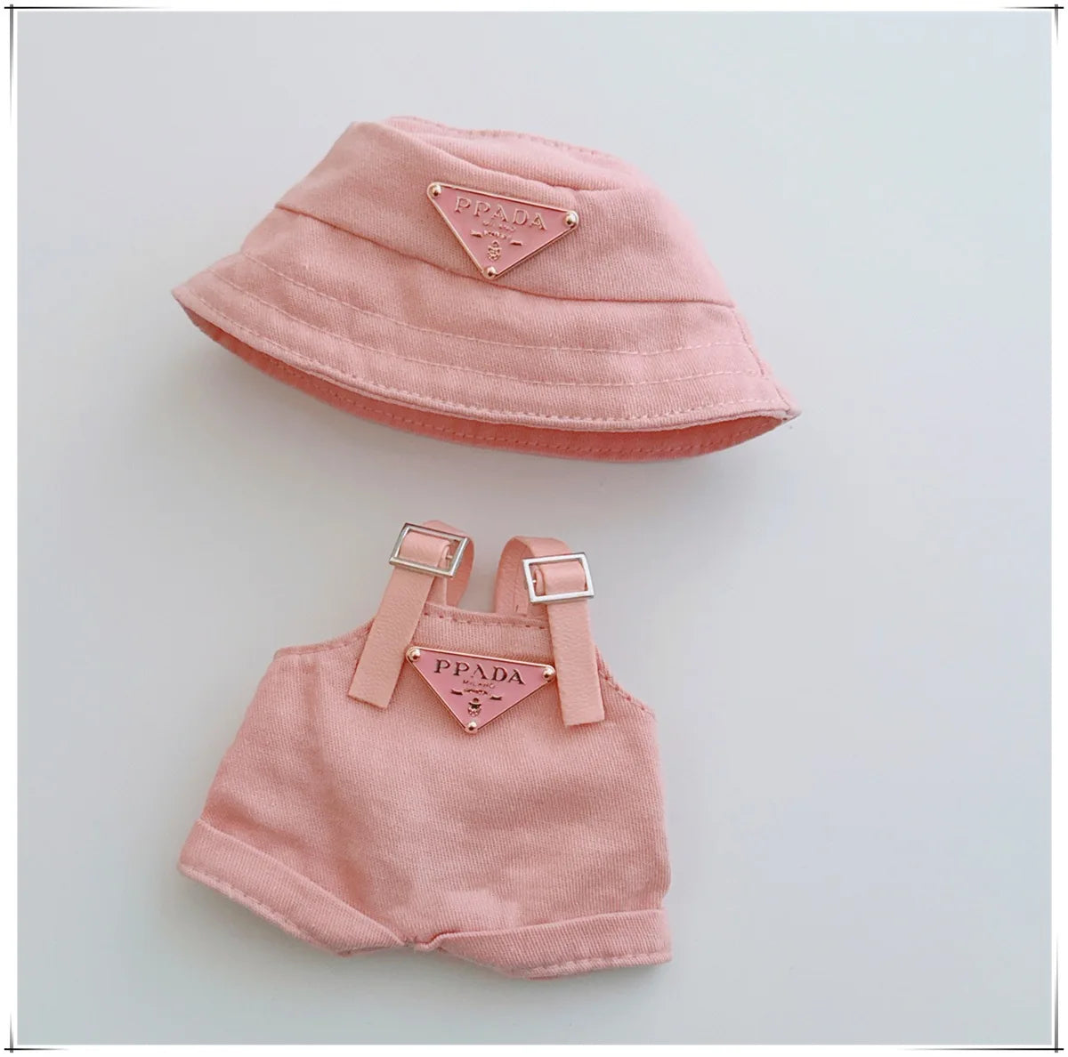 The first and second generations of Labubu only sell 17cm seated party clothes accessories inverted triangle workwear fashion (No Doll)