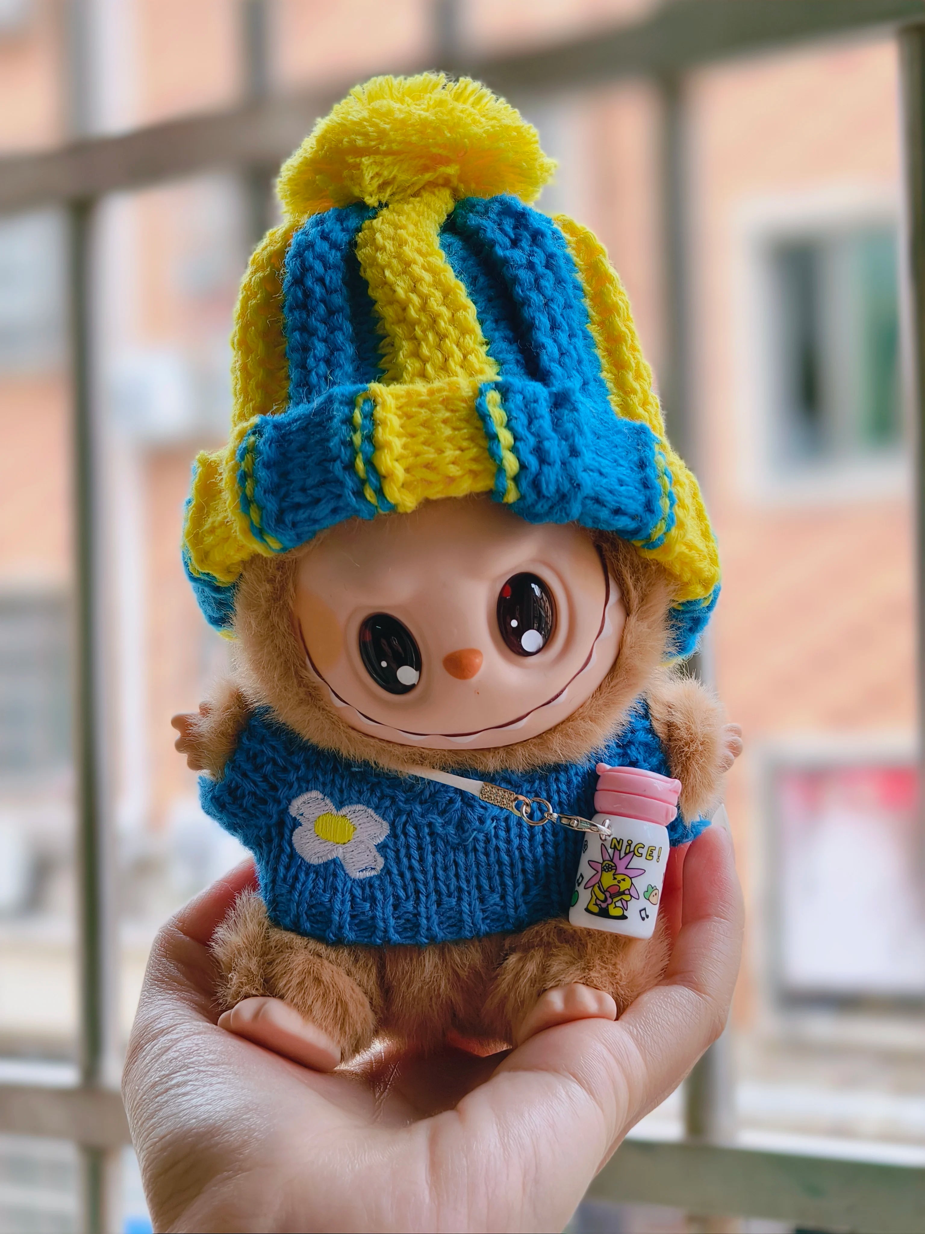 17cm Labubu I II Idol Dolls Scarf Hat Suits Clothing Plush Doll'S Clothes Outfit Accessories For Korea Kpop Exo Sitting Party