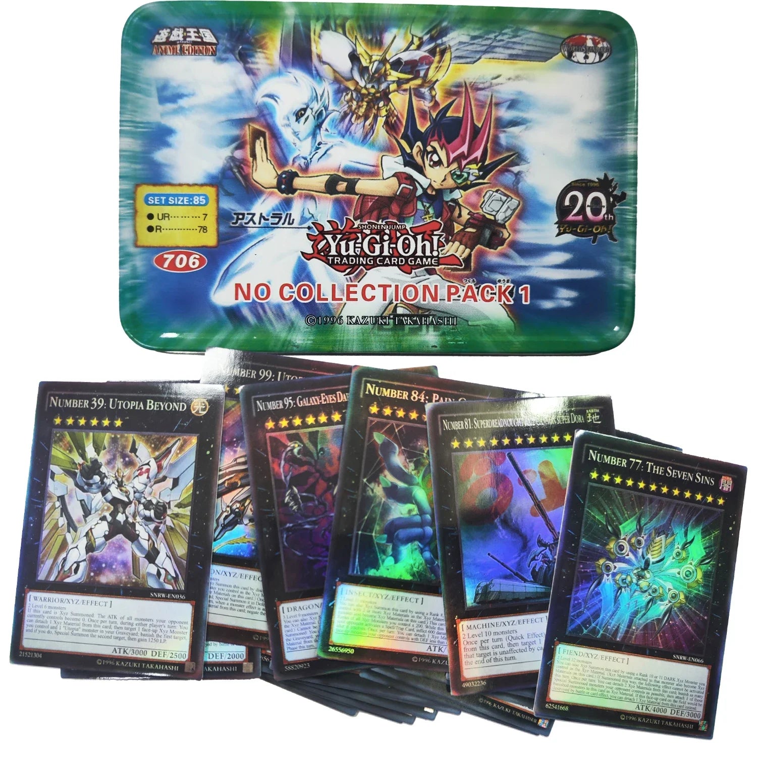 Yu Gi Oh Cards PHARAOH PACK Card English Holographic Golden White Dragon Duel Game Collection Card with Tin Box