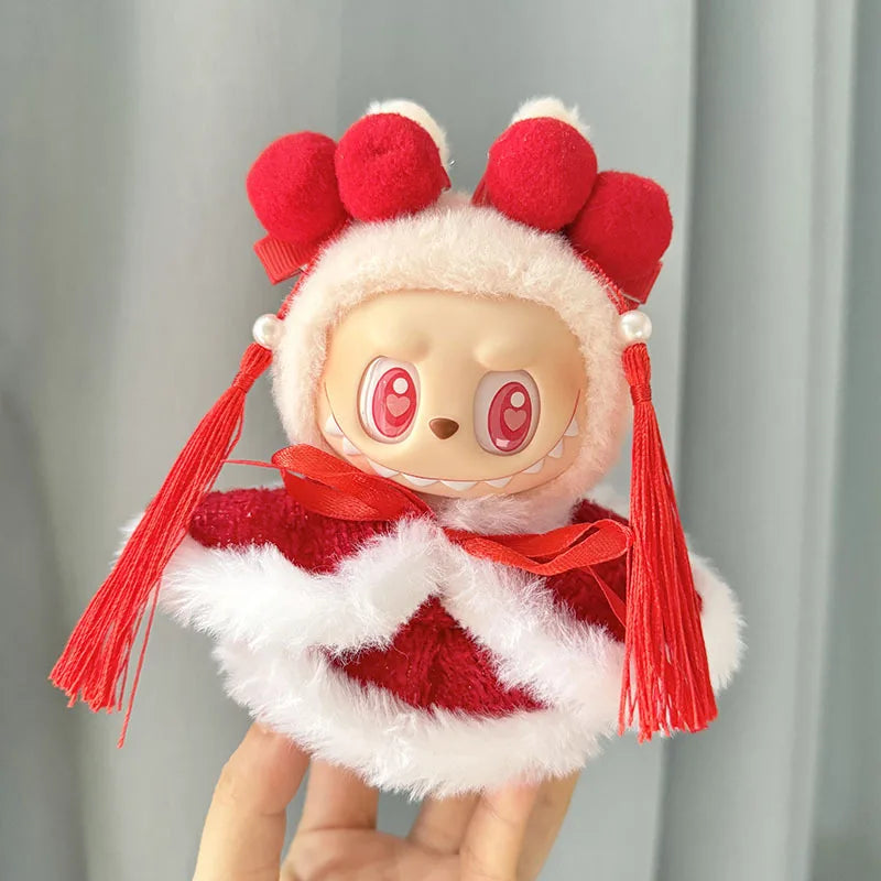 17cm Mini Plush Doll'S Clothes Outfit Accessories For Korea Kpop Exo Labubu I II Idol Dolls Sitting Party Series Clothing Gift