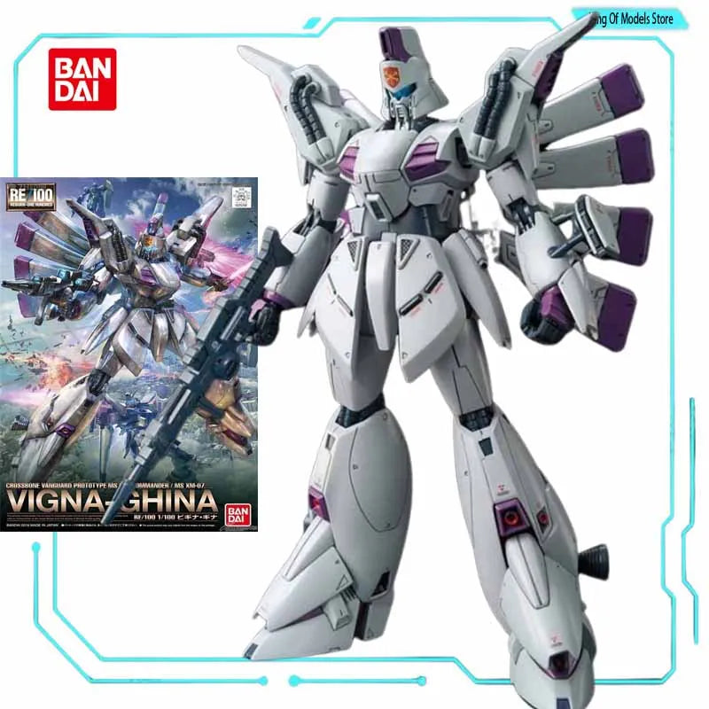Bandai Original MODEL KIT GUNDAM RE 1/100 ALL JAGD DOGA ZAKU Anime Action Figure Assembly Model Toys Model Gifts for Boys