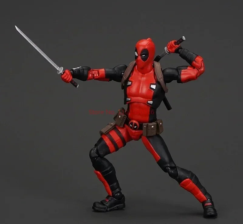 Stock 16cm Anime Deadpool Mafex 082 X-men Action Figures Comic Version Collectable Model Doll Cool Boys Birthday Festival Gifts