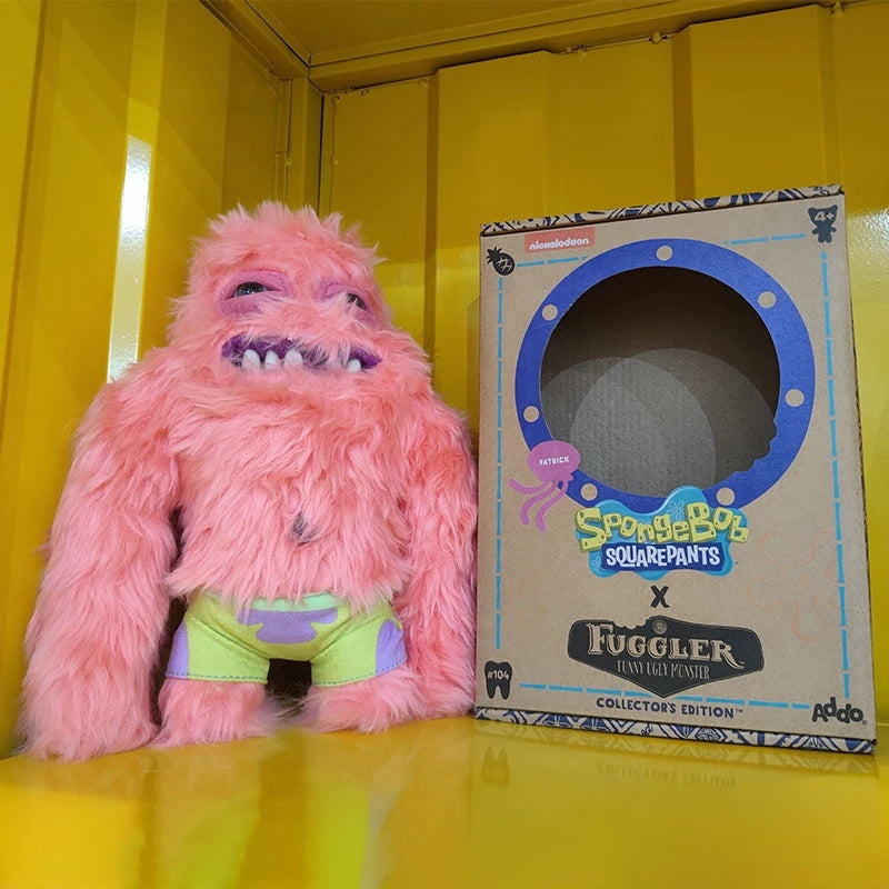 22cm Original Fuggler Plush Toys Ugly Monster Spongebob Squarepants Cute Tooth Monster Fill Plush Dolls Toys Gifts