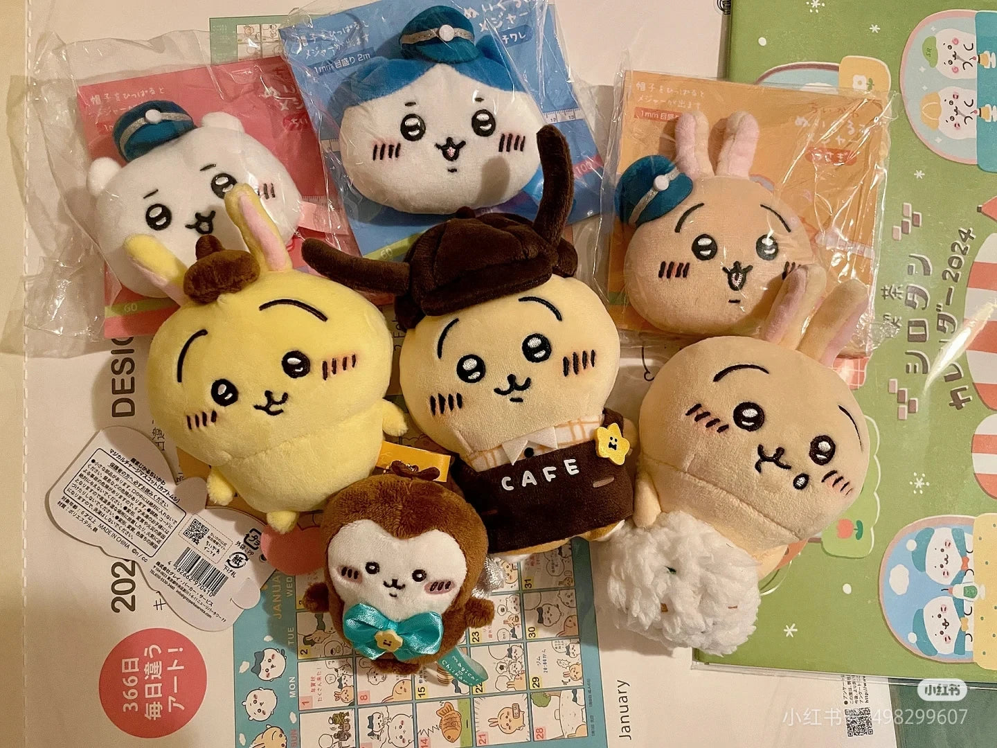 Hot Chiikawa Character Peripherals Coffee Series Plush Pendant Hachiware Usagi Kawaii Keychain Bag Decoration Cute Gifts