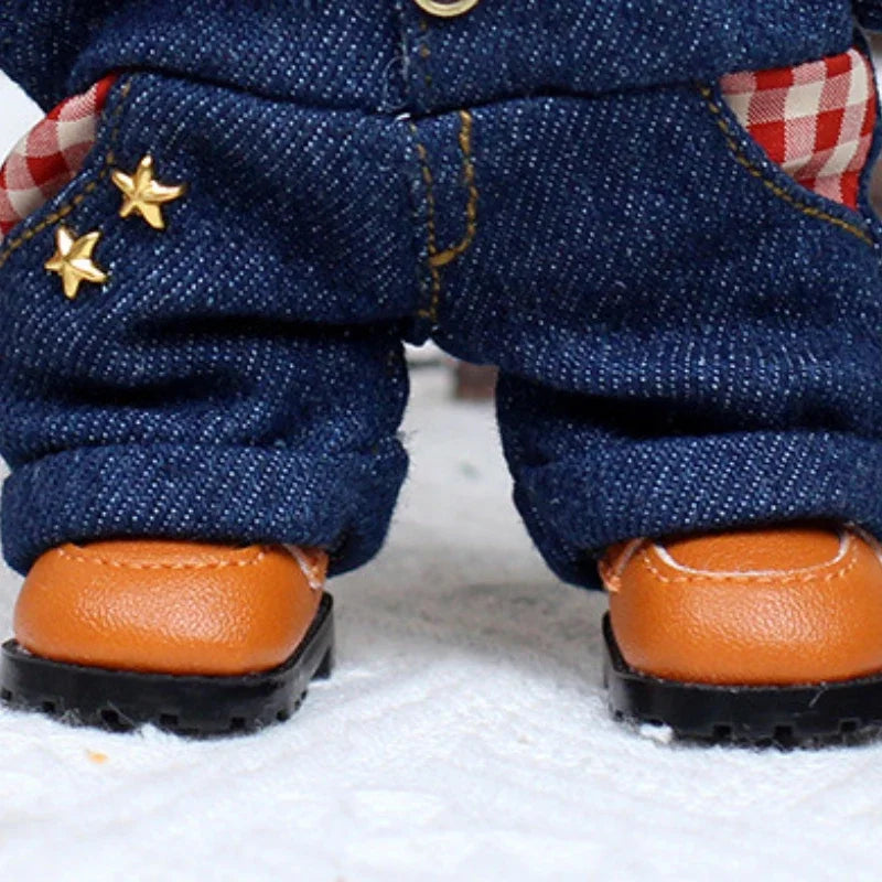 17cm Labubu Doll Cowboy Style Doll Clothes Set Doll Decoration Accessories Ropa Labubu