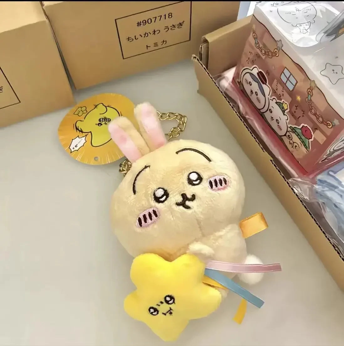 Chiikawa 10Cm Doll Kawaii Anime Cute Usagi Cartoon Bag Mobile Plush Doll Schoolbag Pendent Toys Girls Christmas Present
