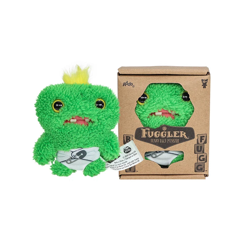10cm Fuggler Plush Grin Grin Oogah Boogah Annoyed Alien Funny Monster Baby Series Mini Tooth Treasure Doll in Diaper Soft Toys