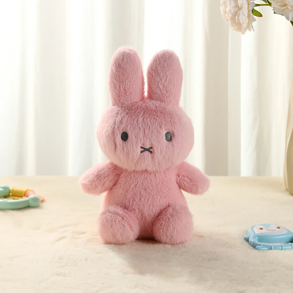 Kawaii Miffy Cute Plush Doll Cartoon Rabbit Bedroom Hug Pillow Ornament Soothing Toy Girl Festival Gift